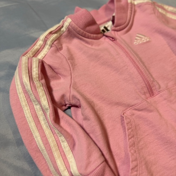 Adidas Pink Baby toddler One Piece Romper, Sz 12 m - Picture 3 of 6